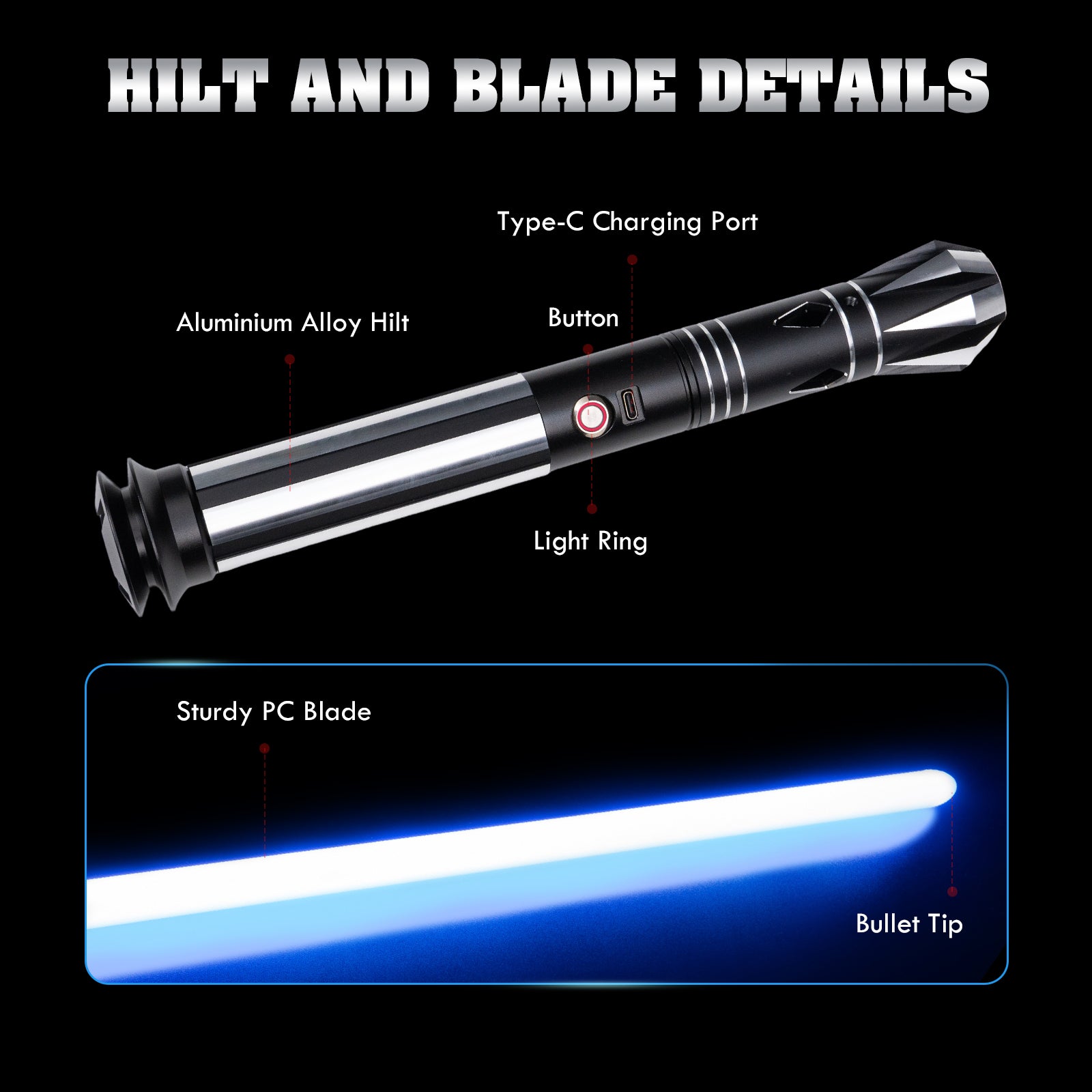 SaberCustom Xenopixel v3 lightsaber Bluetooth Infinite Colors Changing Dueling Light Saber C018