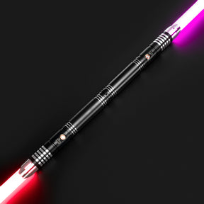 2 x SaberCustom heavy dueling lightsaber fx smooth swing 16 sound fonts infinite color changing 72CM blade C033 2 x Black