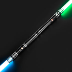 2 x SaberCustom heavy dueling lightsaber fx smooth swing 16 sound fonts infinite color changing 72CM blade C033 2 x Black