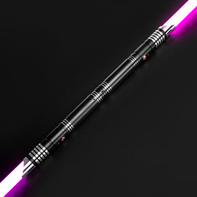 2 x SaberCustom heavy dueling lightsaber fx smooth swing 16 sound fonts infinite color changing 72CM blade C033 2 x Black