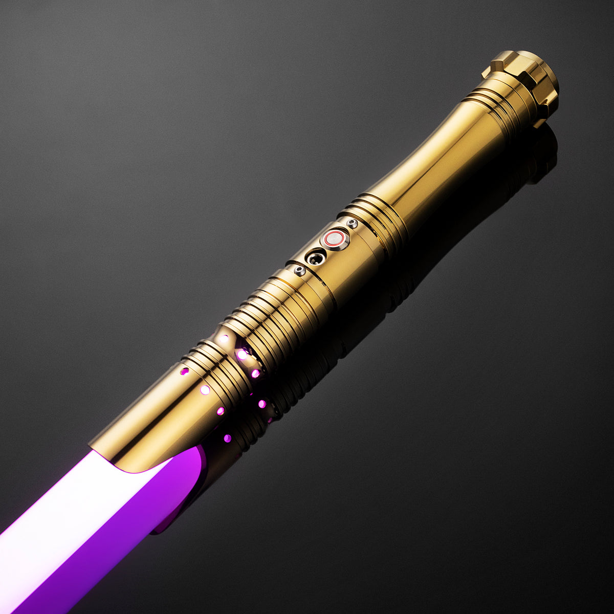 SaberCustom heavy dueling lightsaber fx smooth swing 9 sound fonts infinite color changing gold saber
